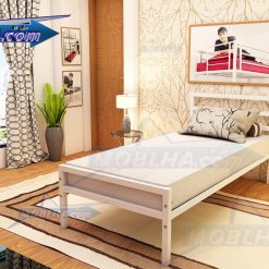خرید تخت خواب سفید ساده مدل 113
